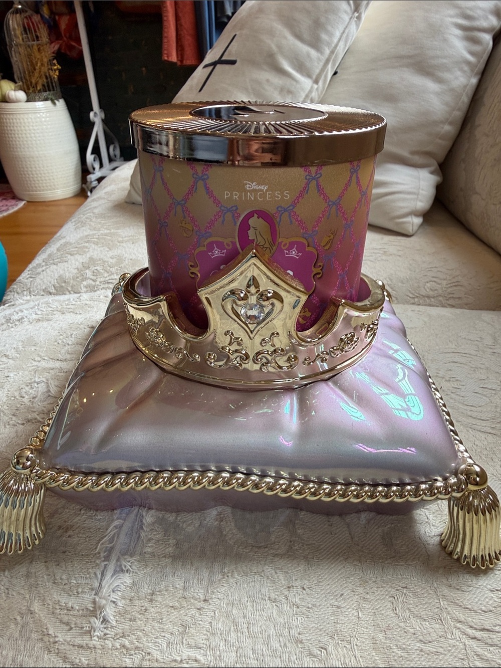 NWT Bath and body x Disney sleeping candle holder AND CANDLE